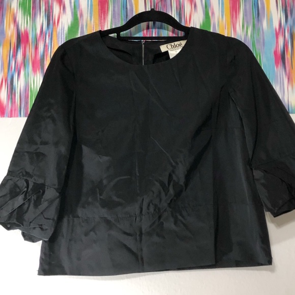 Chloe Tops - Chloé black 100% silk blouse